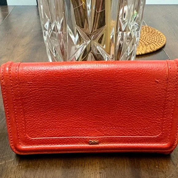 Chloé Orange Leather Continental Wallet in GUC - Picture 8 of 14